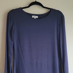 Piko Blue Longsleeve T Shirt Dress Knee Length M